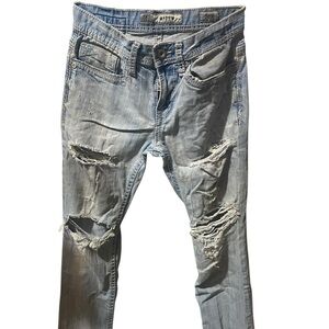 Aiden Light Blue Distressed Men Jeans